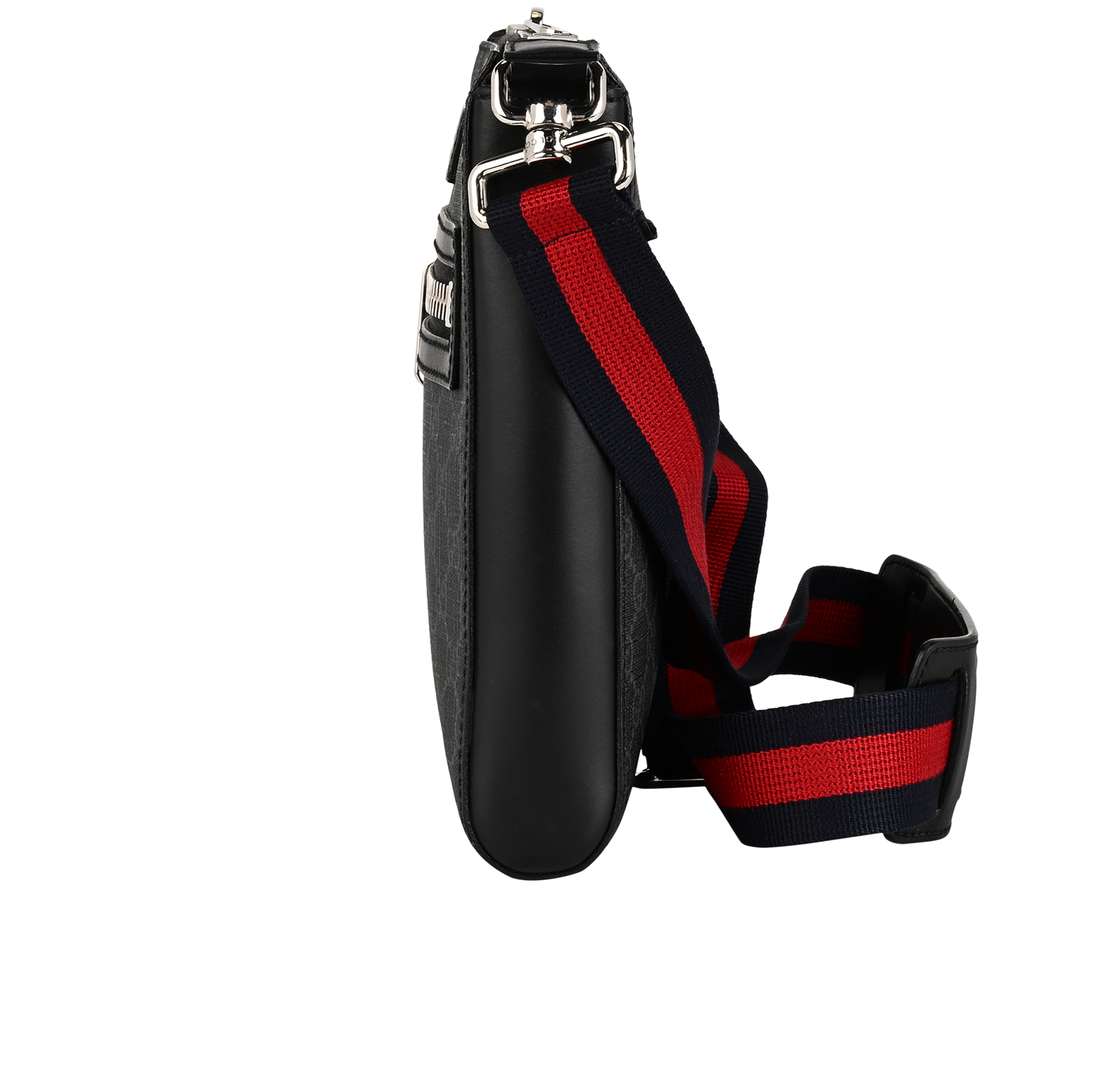 GG Supreme Messenger, &pound;450, Handbags, Black, Canvas, Bottom view